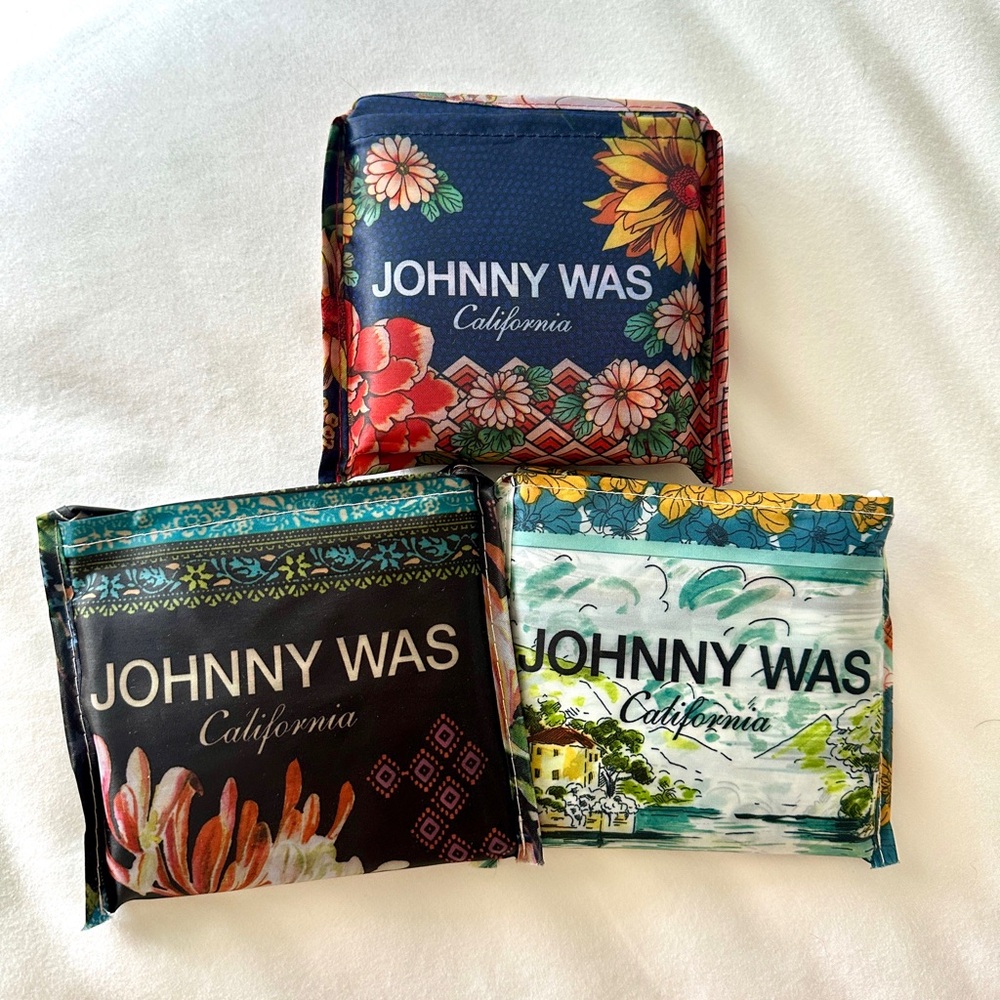 Johnny Was Reusable Shopping Tote Bags 
3 for $36